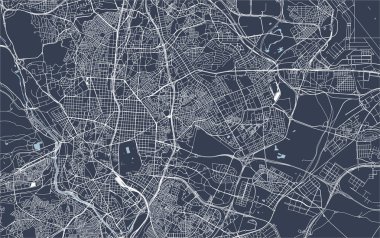 Madrid, İspanya şehir haritası