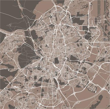 Madrid, İspanya şehir haritası