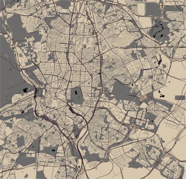 Madrid, İspanya şehir haritası