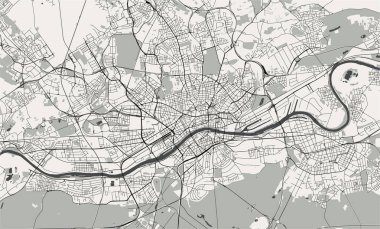 vektör haritası Frankfurt am Main, Hesse, Almanya