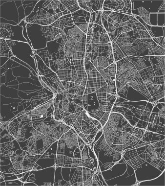 Madrid, İspanya şehir haritası