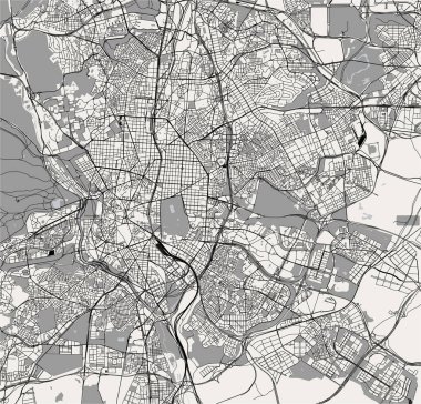Madrid, İspanya şehir haritası