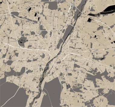 Şehir Münih, Bavyera, Almanya Haritası