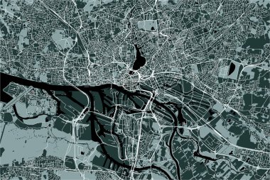 Hamburg, Almanya'nın şehir haritası