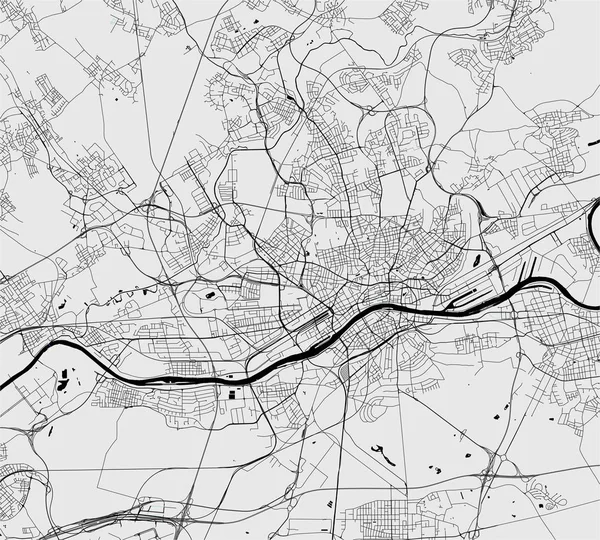 Карта города Франкфурт / Майн, Гессен, Германия — стоковый вектор