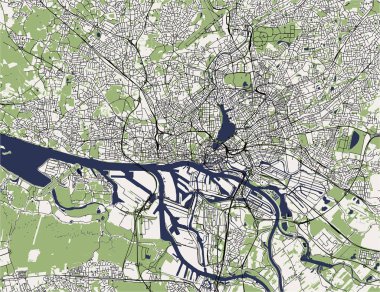 Hamburg, Almanya'nın şehir haritası