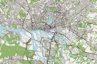 Hamburg, Almanya'nın şehir haritası