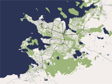 Reykjavik şehir, Capital Region, İzlanda Haritası
