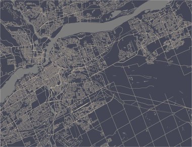 Vektör Ottawa, Ontario, Kanada şehir haritası