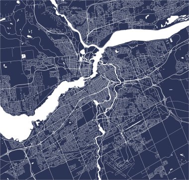 Vektör Ottawa, Ontario, Kanada şehir haritası