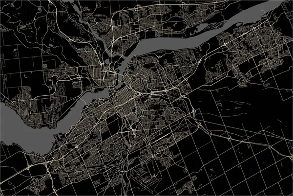 Вектор Карта Міста Оттави Онтаріо Канада — стоковий вектор