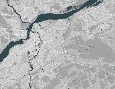 Vektör Ottawa, Ontario, Kanada şehir haritası