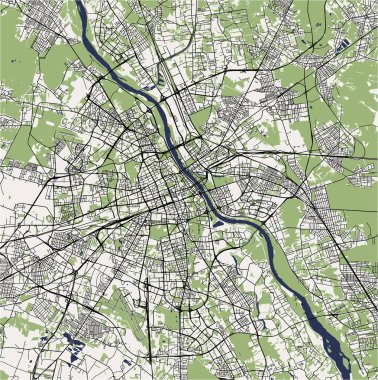 Vektör Haritası, Varşova, Polonya