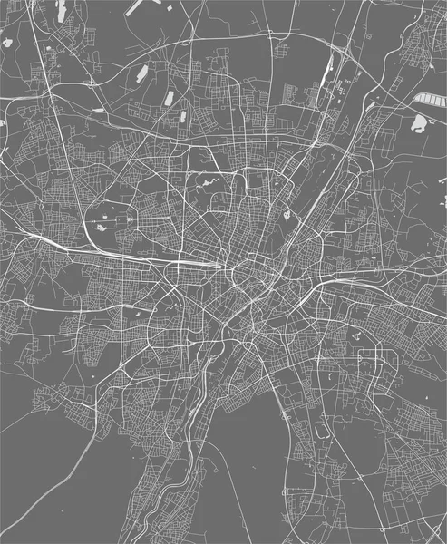 Mappa Vettoriale Della Città Monaco Baviera Germania — Vettoriale Stock