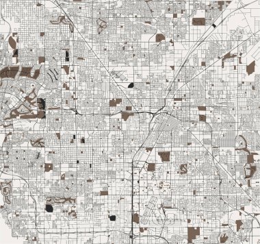 şehir Las Vegas, Nevada, ABD Haritası