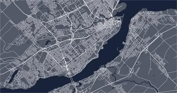 Vector Map City Quebec Canada — Stock Vector