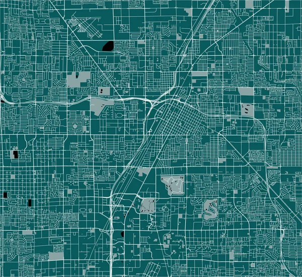 Mapa Vectorial Ciudad Las Vegas Nevada Estados Unidos — Vector de stock