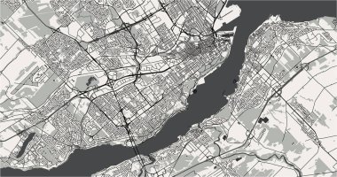 Vektör Quebec, Kanada şehir haritası