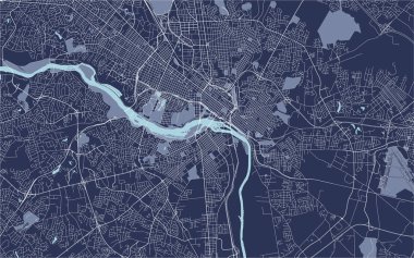 vector map of the city of Richmond, Virginia, USA