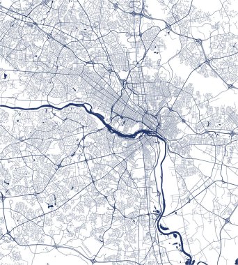 vektör Richmond, Virginia, ABD şehir haritası