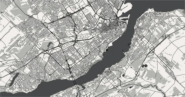 Vector Χάρτη Της Πόλης Του Κεμπέκ Καναδάς — Διανυσματικό Αρχείο