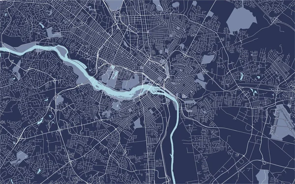弗吉尼亚州里士满市的矢量地图 — 图库矢量图片