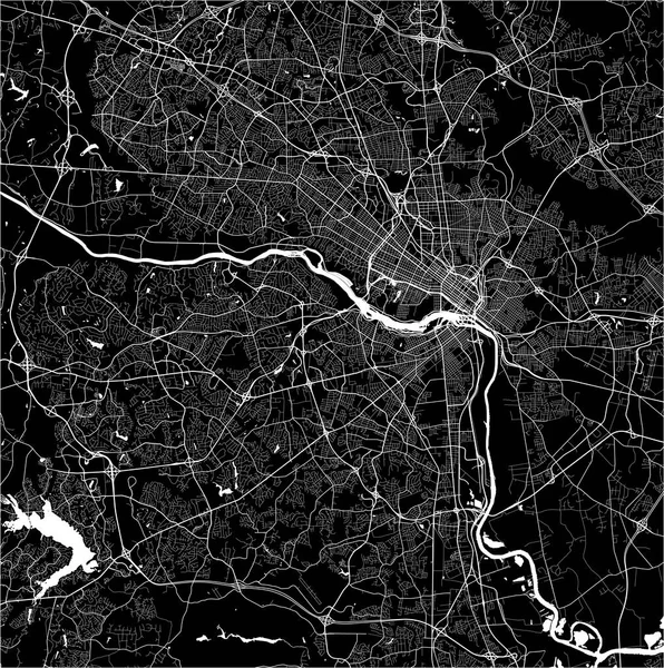 Carte Vectorielle Ville Richmond Virginie Usa — Image vectorielle