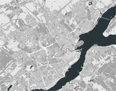 Vektör Quebec, Kanada şehir haritası