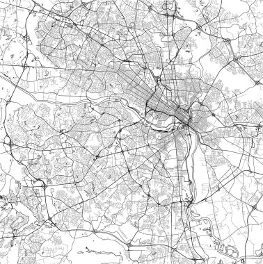 vector map of the city of Richmond, Virginia, USA