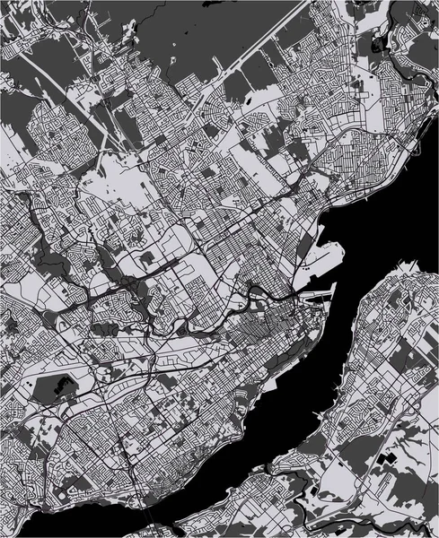 Vektör Quebec, Kanada şehir haritası