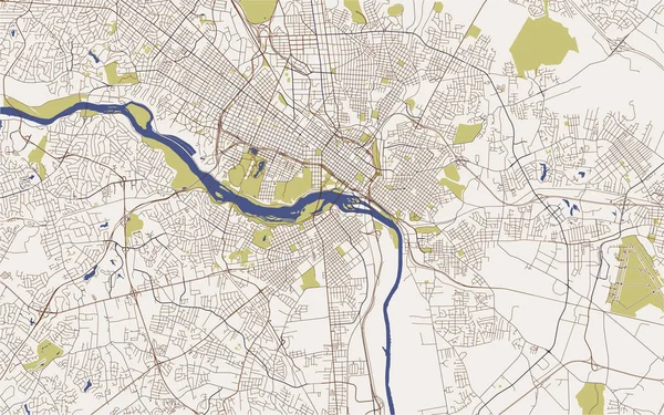 Mapa Vetorial Cidade Richmond Virginia Eua — Vetor de Stock