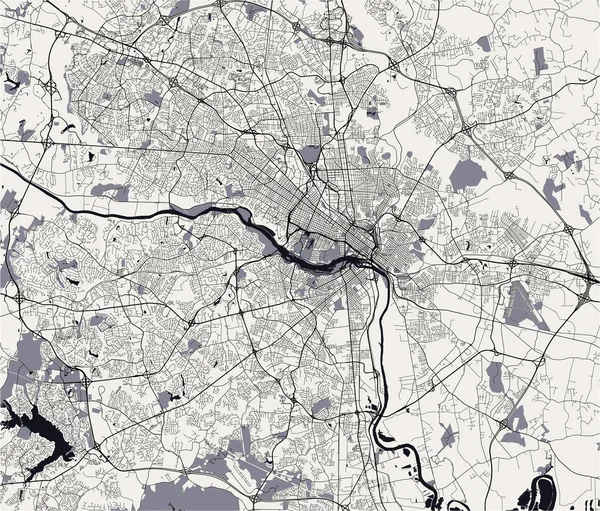 vektör Richmond, Virginia, ABD şehir haritası