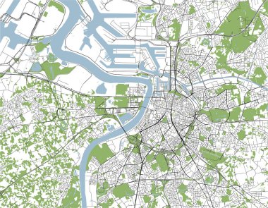 vektör Haritası, Antwerp, Belçika