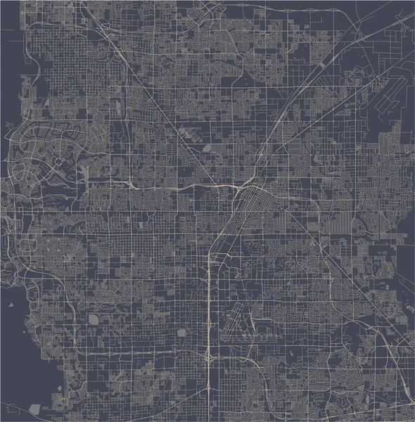 Mapa Vectorial Ciudad Las Vegas Nevada Estados Unidos — Vector de stock