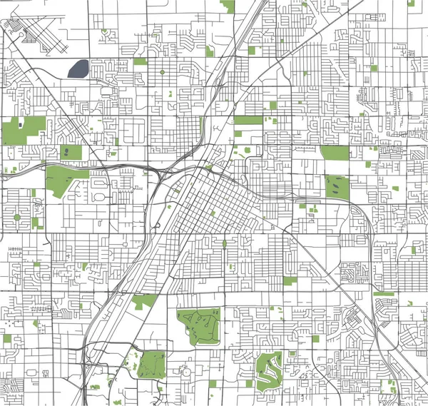 Vector Plattegrond Van Stad Van Las Vegas Nevada Usa — Stockvector