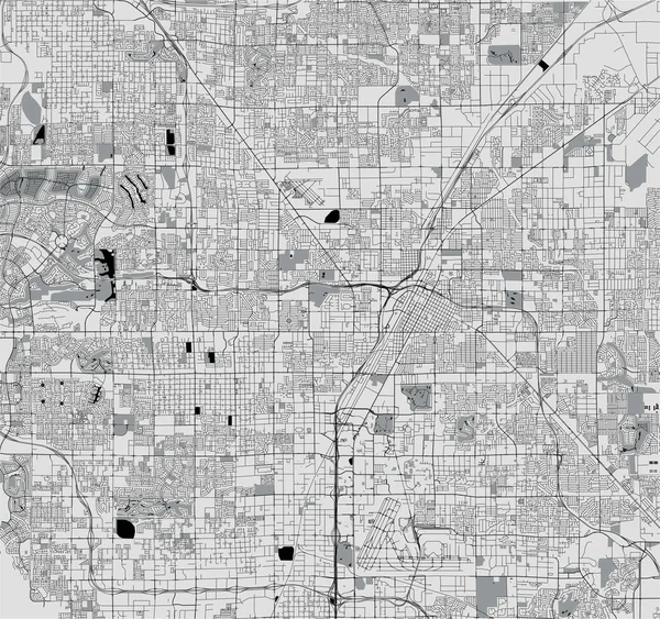 Mapa Vectorial Ciudad Las Vegas Nevada Estados Unidos — Archivo Imágenes Vectoriales