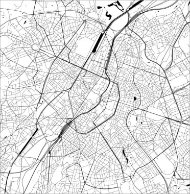 vektör Haritası, Brüksel, Belçika