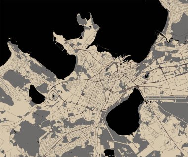 vektör haritası Tallinn, Estonya
