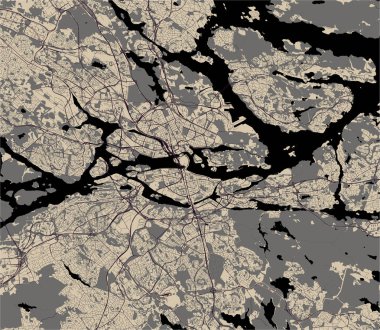 vektör Stokholm şehir haritası