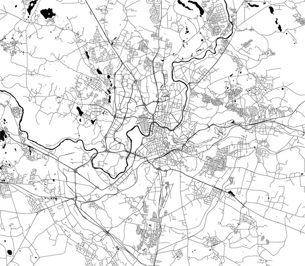 Vector Mapa Ciudad Vilnius Lituania — Vector de stock