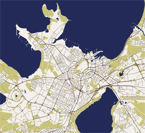 Вектор Карта Міста Таллінн Естонія — стоковий вектор