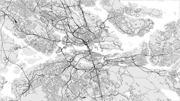 Vektorkarte Der Stadt Stockholm Schweden — Stockvektor