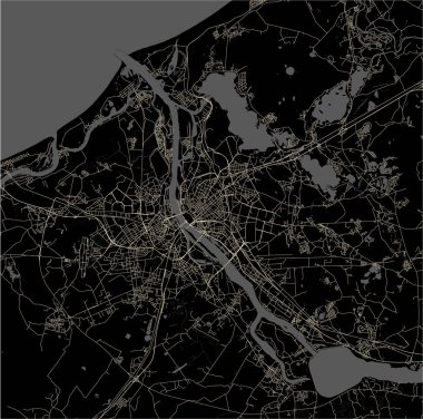 vector map of the city of Riga, Latvia clipart