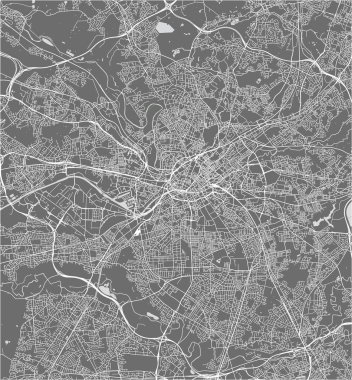 vektör harita city Manchester, İngiltere, Büyük Britanya