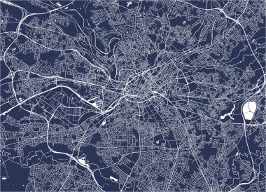 vektör harita city Manchester, İngiltere, Büyük Britanya