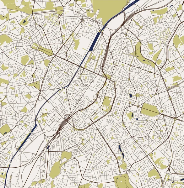 Вектор Карта Міста Брюссель Бельгія — стоковий вектор