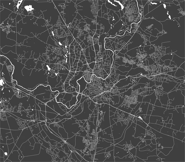 Vektorkarte Der Stadt Vilnius Litauen — Stockvektor