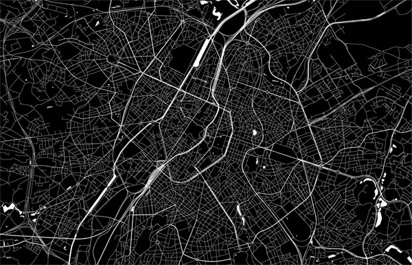 Mappa Vettoriale Della Città Bruxelles Belgio — Vettoriale Stock