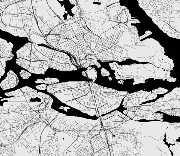 vektör Stokholm şehir haritası