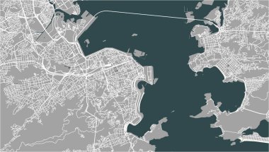 vektör harita, Rio de Janeiro şehrine, Güneydoğu, Brezilya